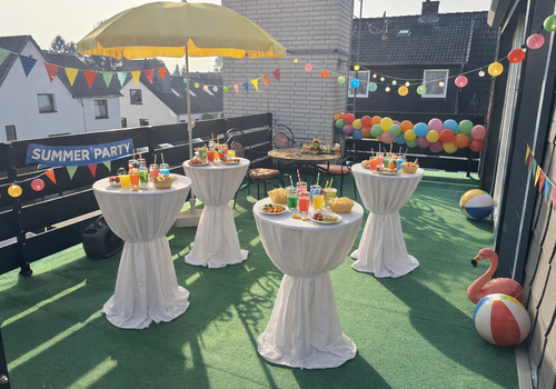 Party auf der Dachterrasse