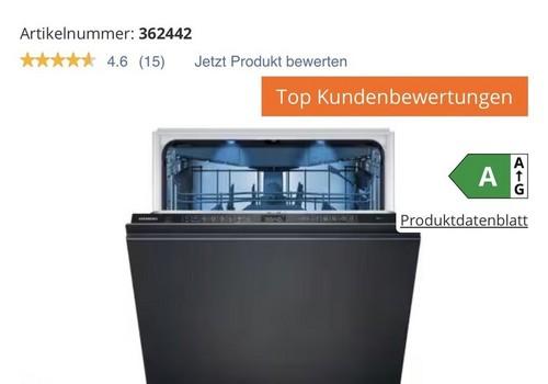 Siemens XXL Geschirrspüler