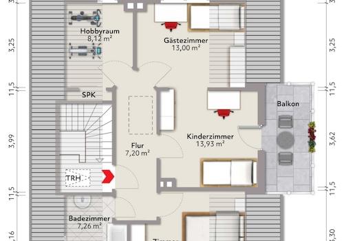 Dachgeschoss Grundriss