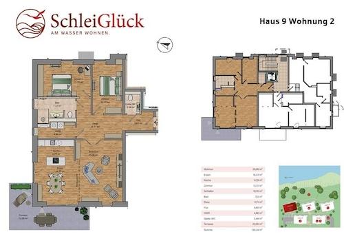 Grundriss und Lage Wohnung 2