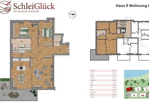 Grundriss und Lage Wohnung 8