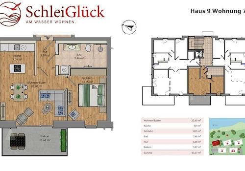 Grundriss und Lage Wohnung 7