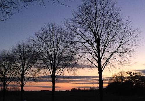 Abendhimmel am Ortseingang