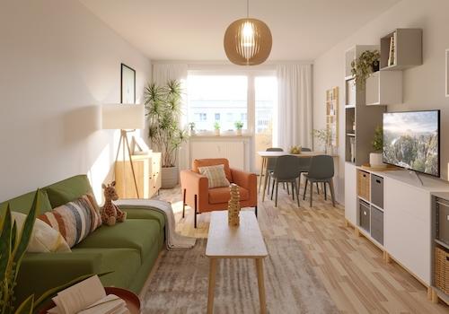 Musterbild zeigt ein modern eingerichtetes Wohnzimmer