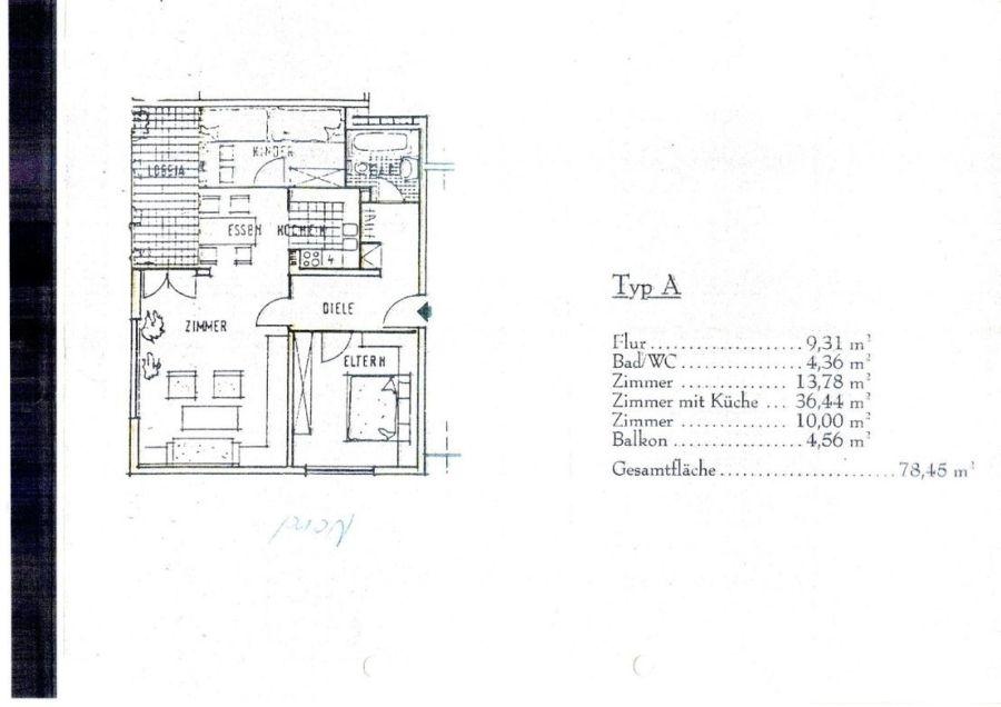 Grundriss mit Maßen