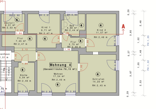 Grundriss 1. OG Rechts