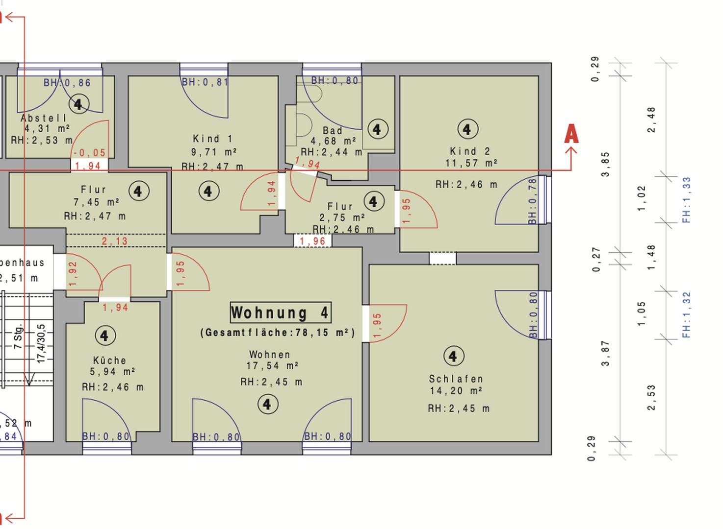 Grundriss 1. OG Rechts