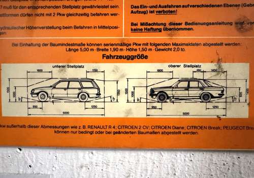 Maße zum Stellplatz