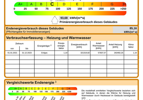 Energieausweis (Auszug)