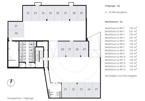Grundriss TG und Keller