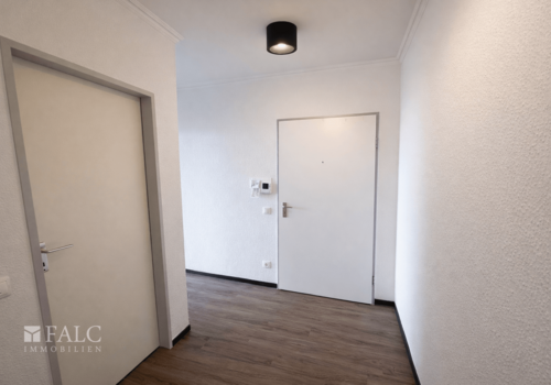 Blick vom Flur auf die Haustür