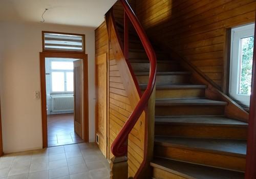 Flur, Holztreppe
