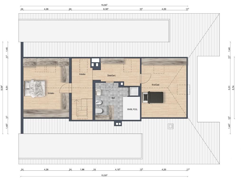 Grundriss Spitzboden