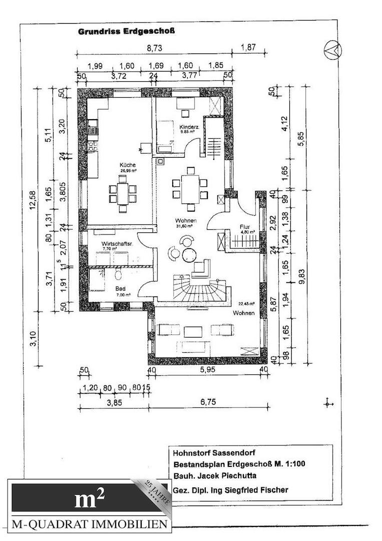 Grundriss EG bemaßt