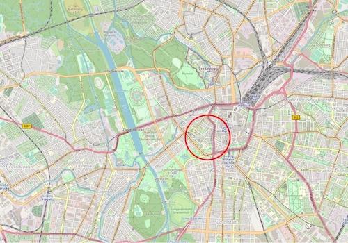 Leipzig - Zentrum West | Quelle: OpenStreetMap