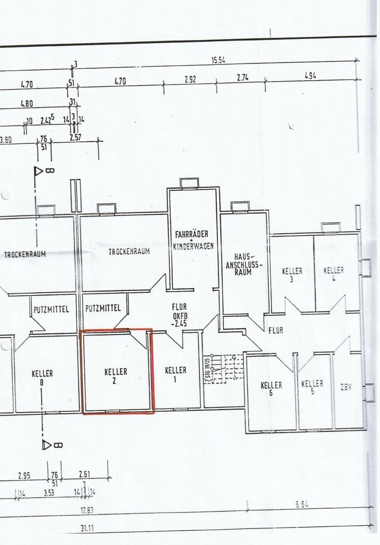 Grundriss Keller