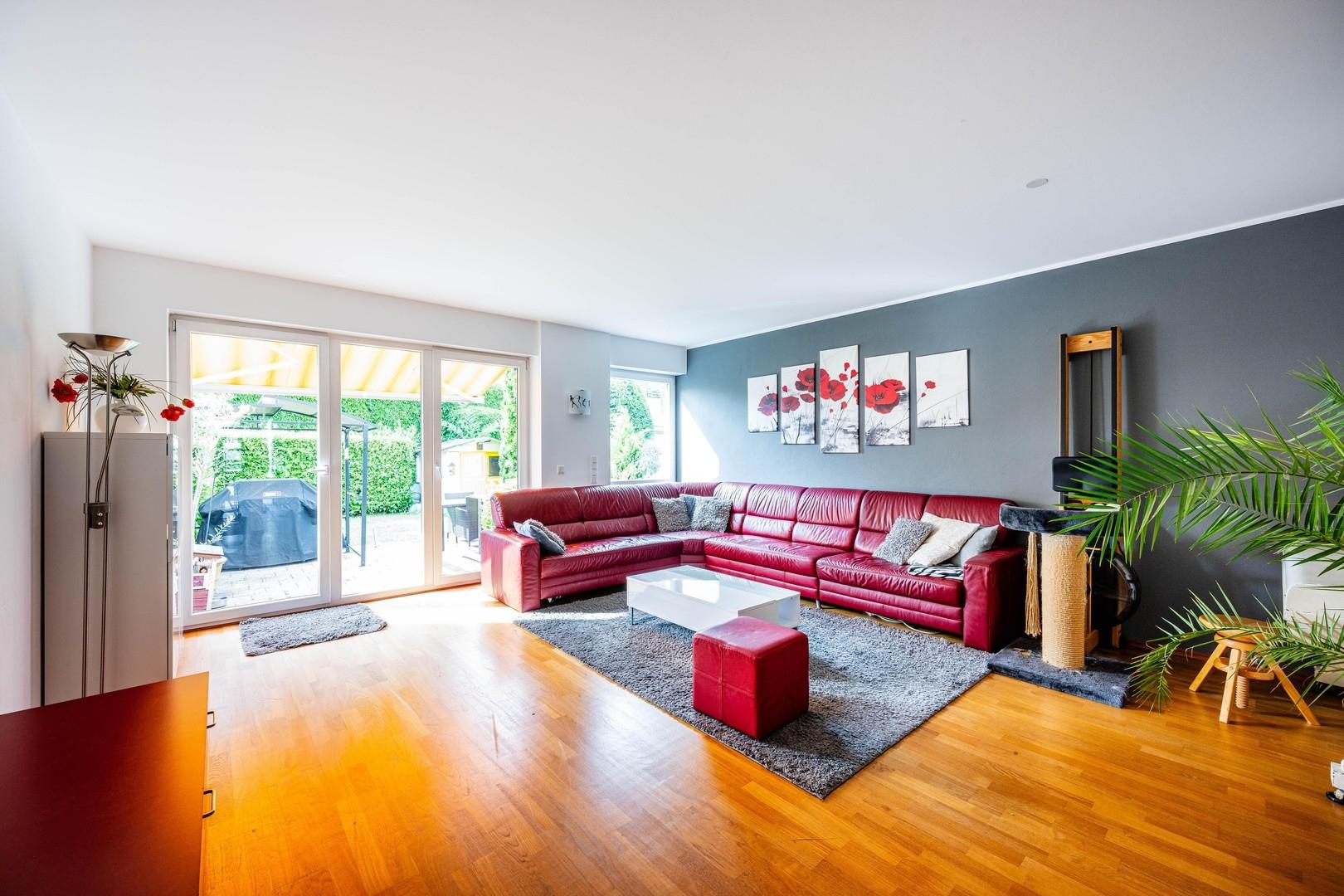 Wohnzimmer Blick zum Garten