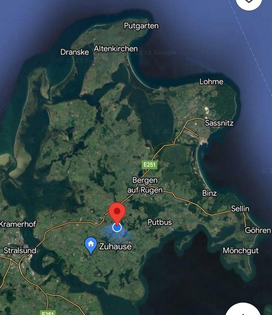 Lage auf der Insel Rügen
