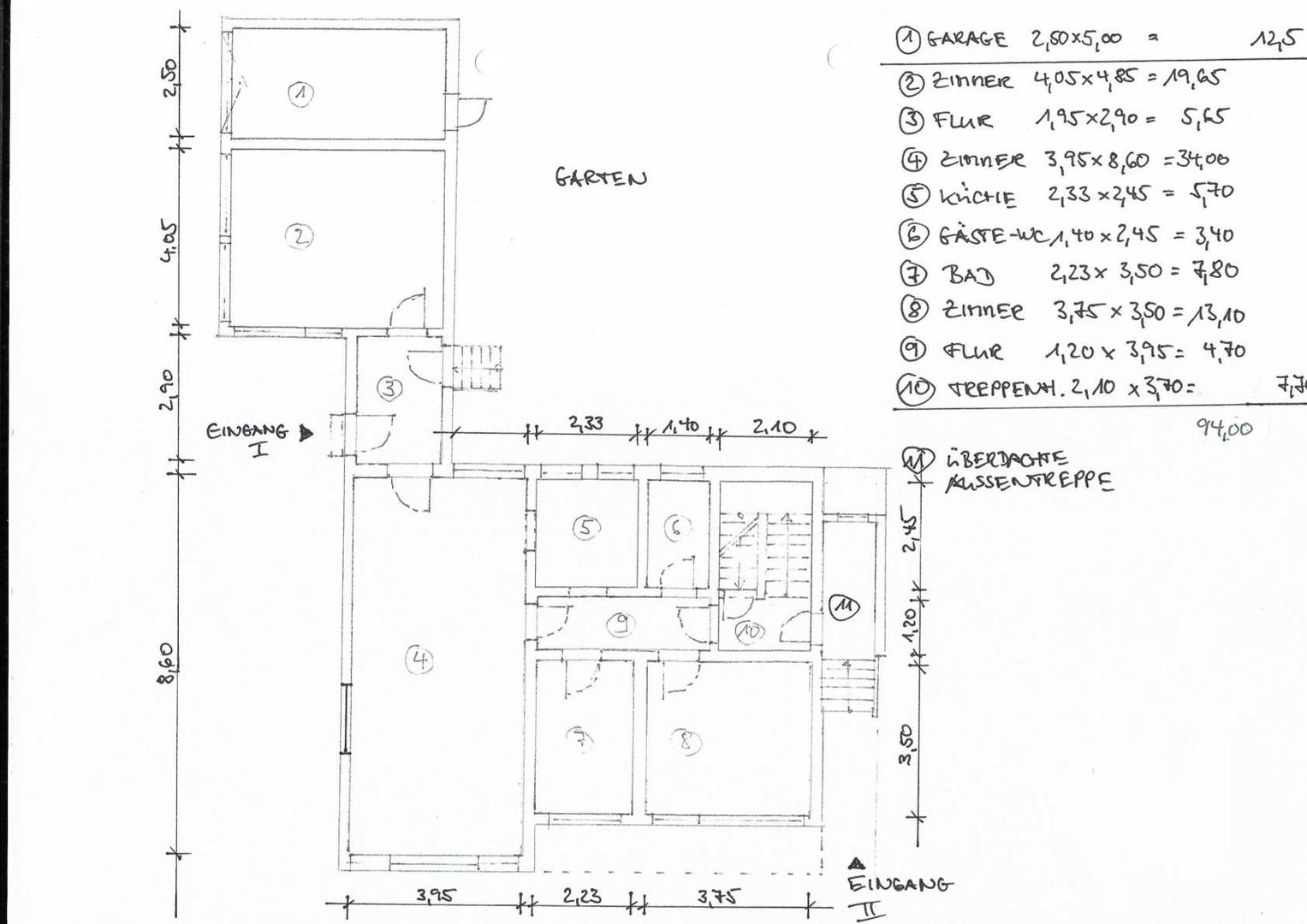 Skizze Grundriss EG