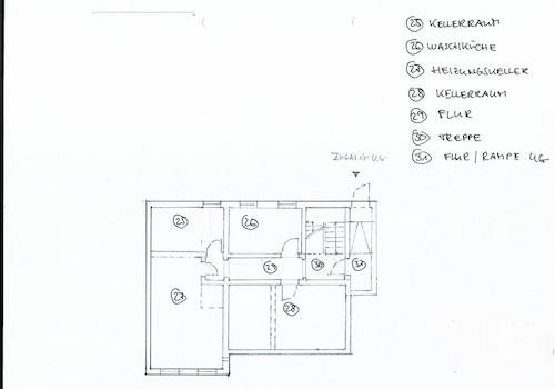 Skizze Grundriss UG