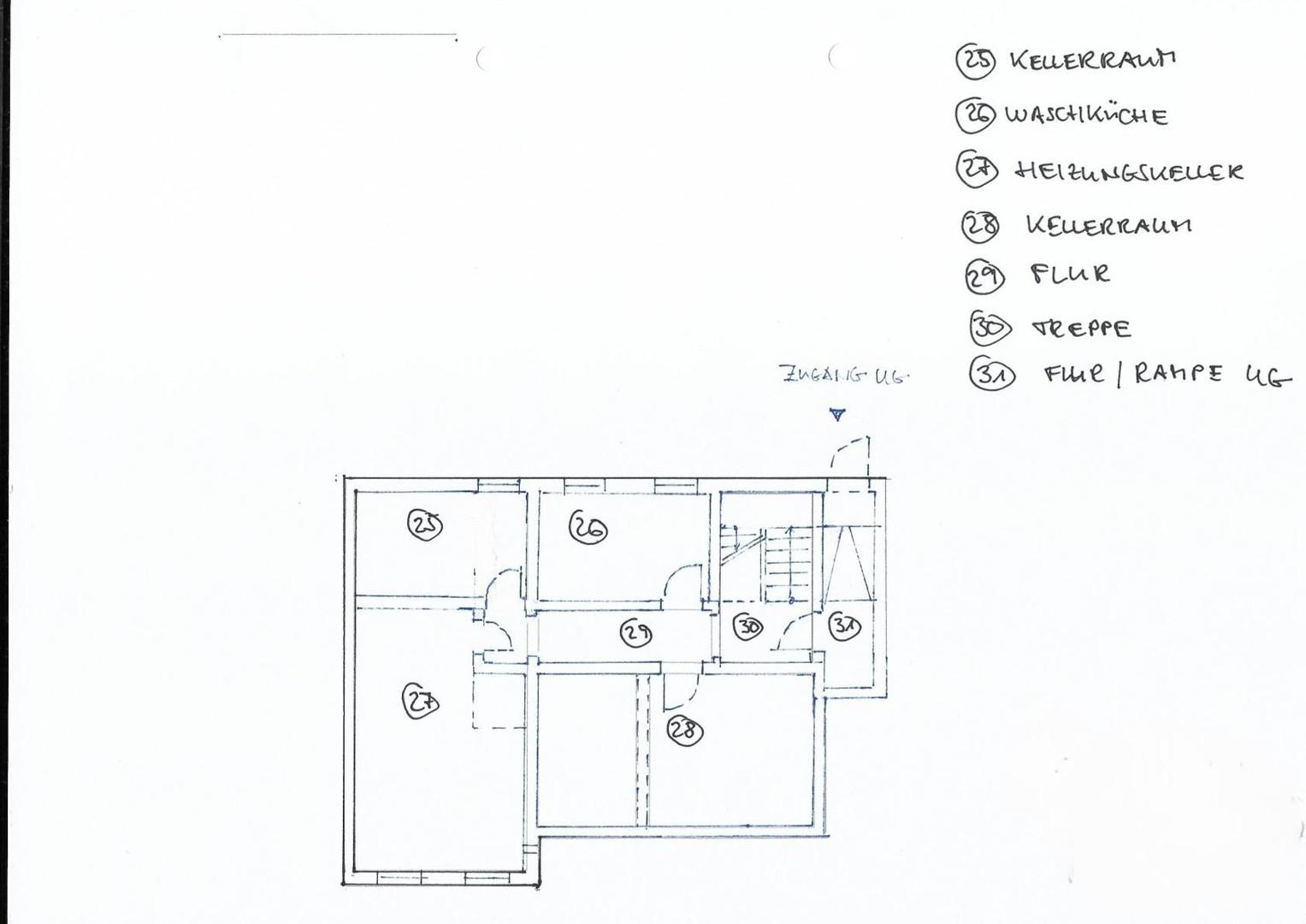 Skizze Grundriss UG