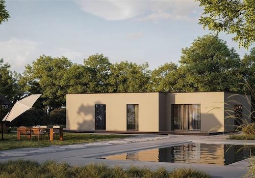 Bestseller KOMFORT 116 - Bunglow-Ansicht-Flachdach