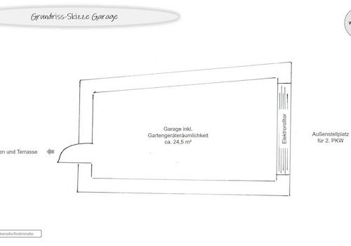 Grudriss-Skizze Garage