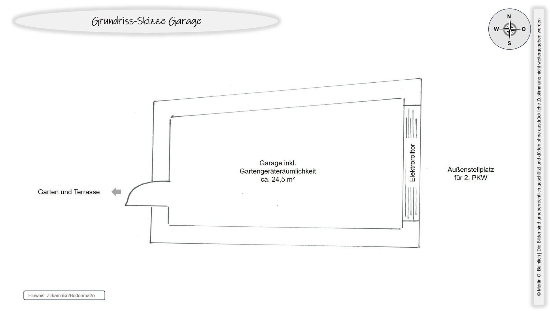 Grudriss-Skizze Garage