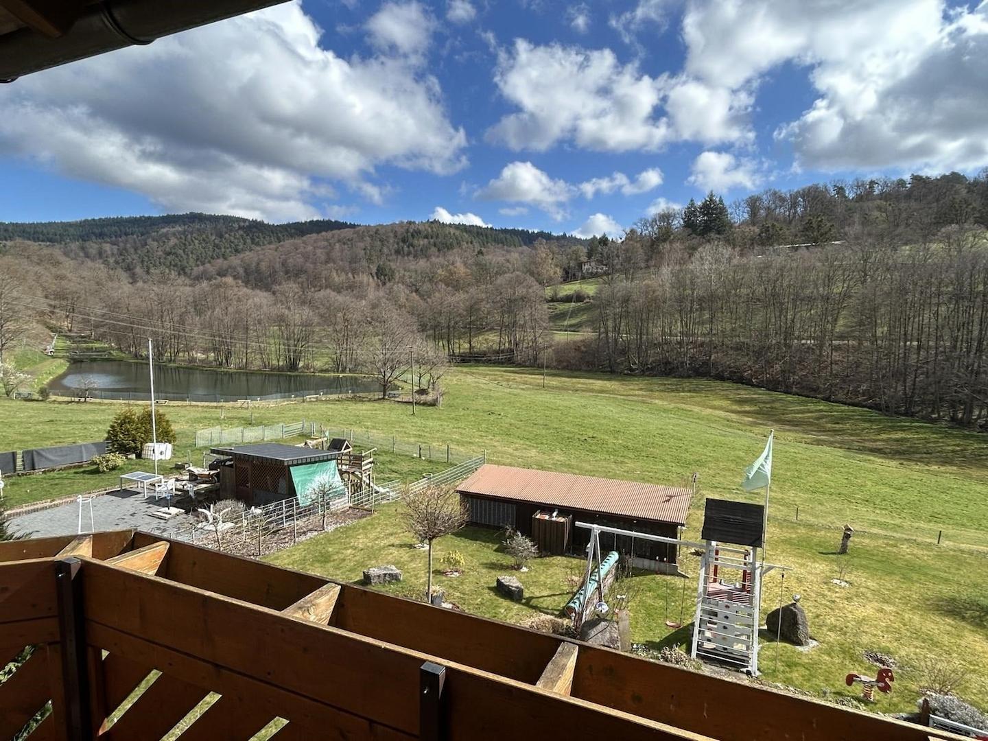 Blick vom Balkon