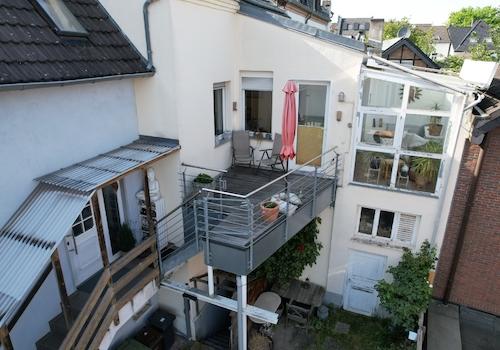 Rückansicht-Balkon