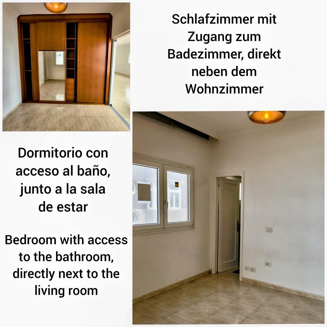 Schlafzimmer neben Wohnzimmer