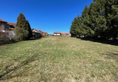 Blick vom Ende des Grundstücks