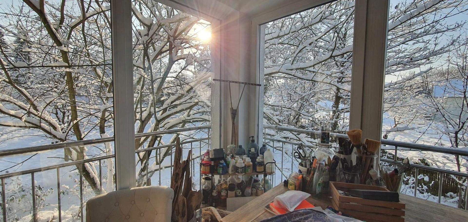 Ausblick Schlafgalerie- Winter