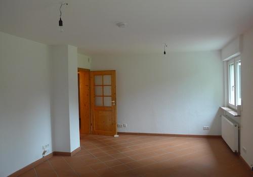 großer Raum mit Gartenausgang