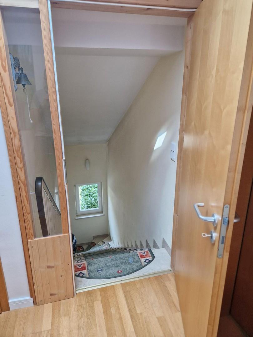 Treppenzugang zum Dachgeschoss