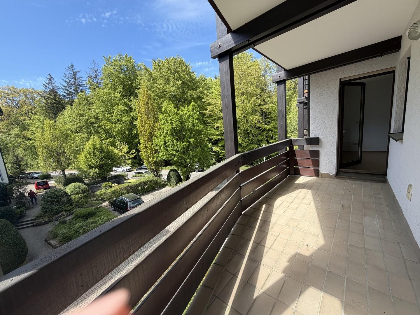 Balkon mit Blick ins Grüne