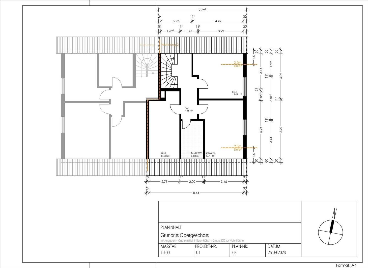 Grundriss Obergeschoss