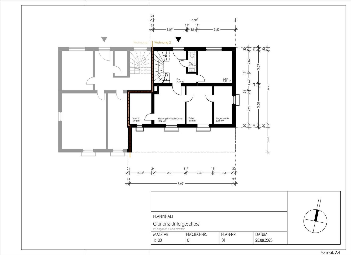 Grundriss Untergeschoss
