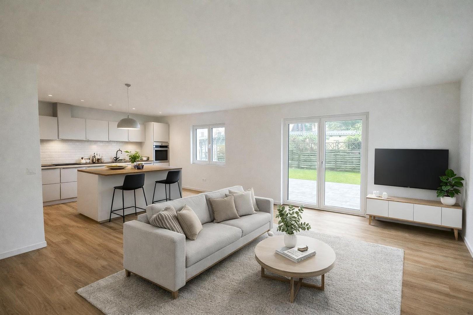 Wohnküche mit KI gearbeitet