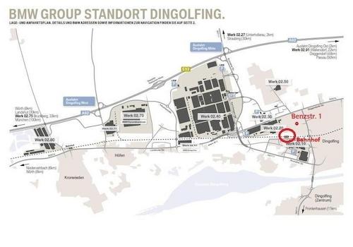 Lageplan mit BMW Werken