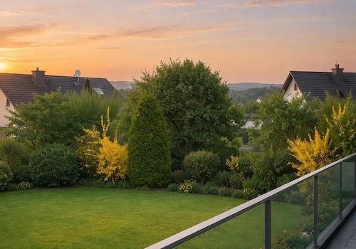 Blick Terrasse nach Nordwest