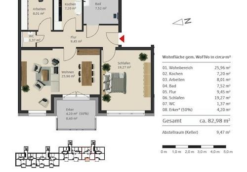 Grundriss Wohnung 4
