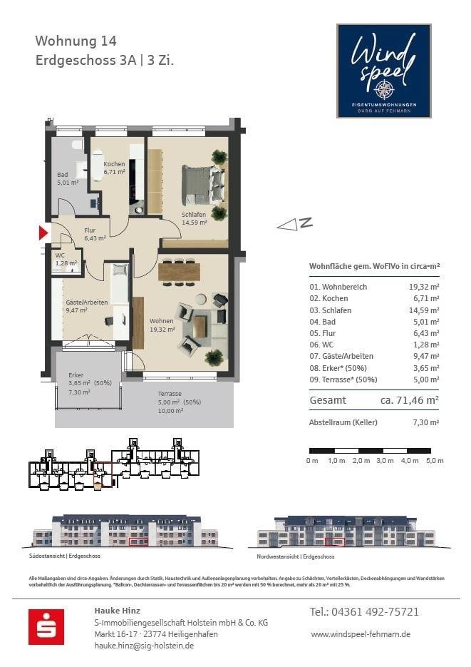 Grundriss Wohnung 14