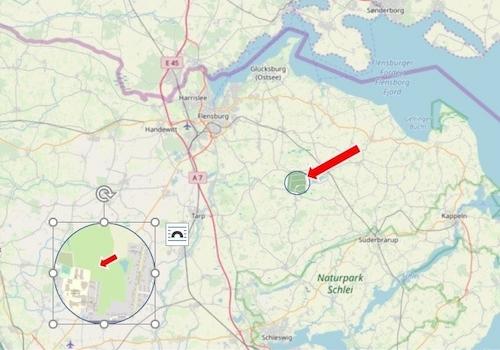 Makrolage mit Straßenkarte