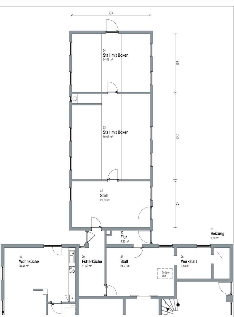Grundriss Stallgebäude
