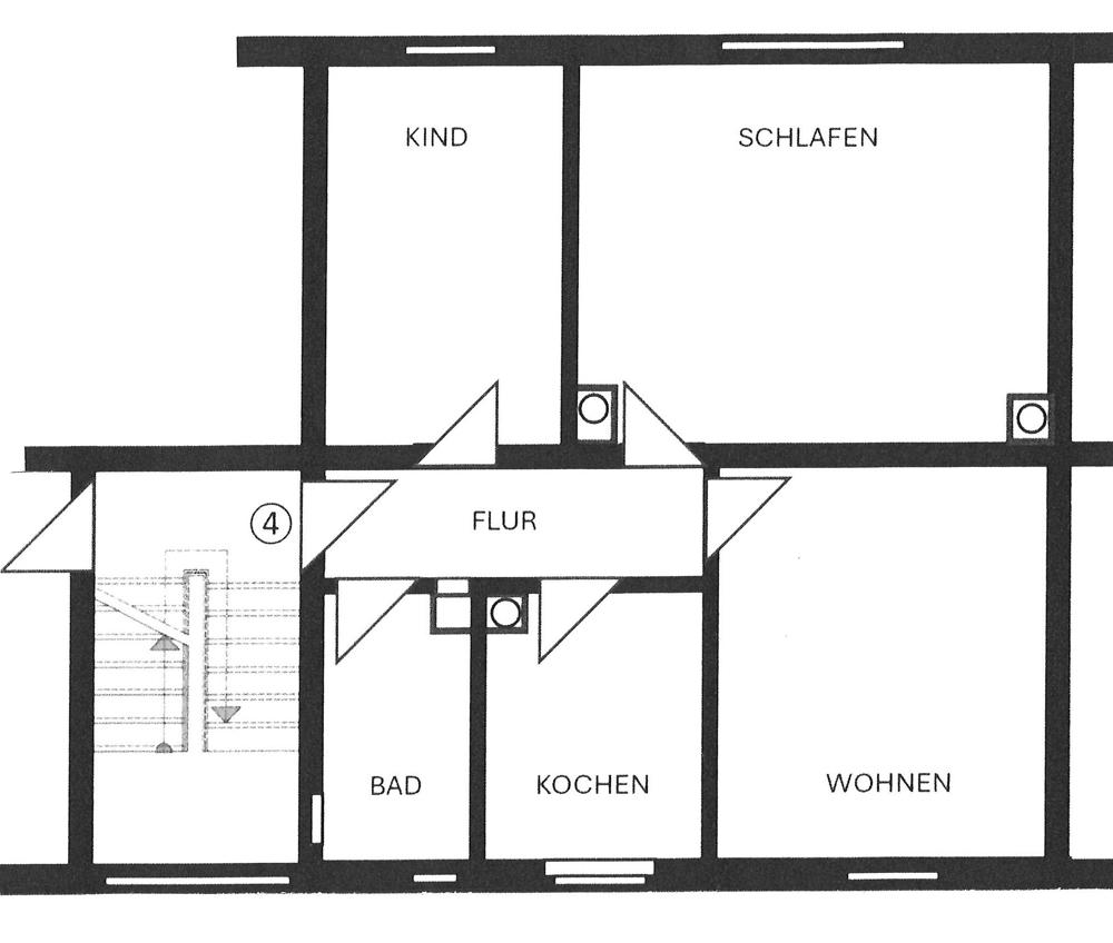 Grundriss der Wohnung