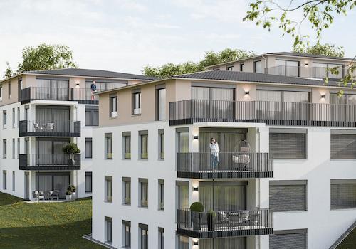 Visualisierung Südwestansicht Haus C