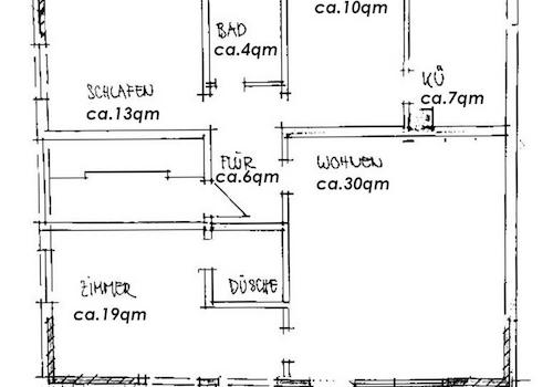 Grundriss freie OG Wohnung