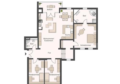 Grundriss - ca. 142 qm Wfl.