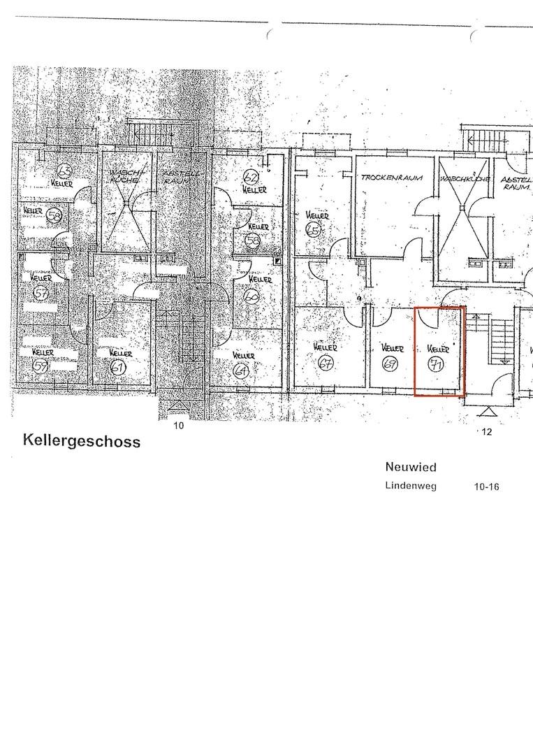 Grundriss Keller 71